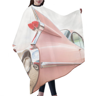 Personality  Rear End Of A Pink Classic Cadillac Car Hair Cutting Cape