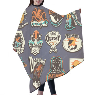 Personality  Set Of Customizable Scuba Labels Hair Cutting Cape