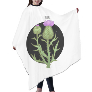 Personality  Image Of Plant Thistle Hair Cutting Cape