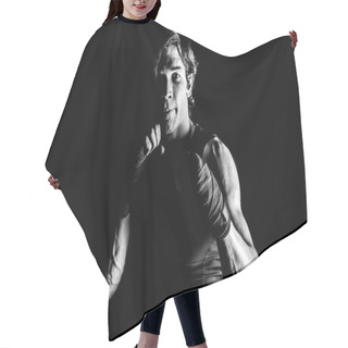 Personality  Muscular Kickbox Fighter Hair Cutting Cape