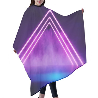 Personality  Neon Lights Smoke Background Hair Cutting Cape