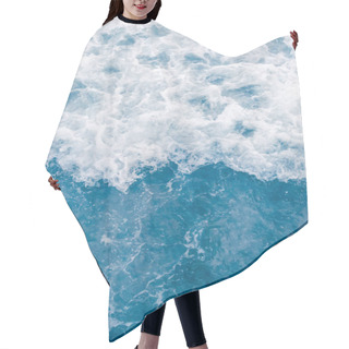 Personality  Pale Blue Sea Wave During High Summer Tide, Abstract Ocean Backg Hair Cutting Cape