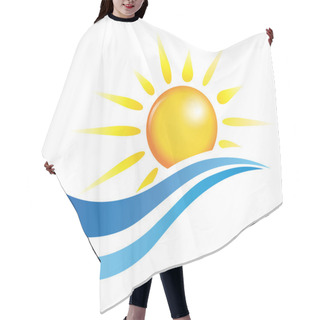Personality  Sun And Water Waves Hair Cutting Cape