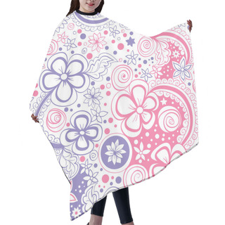 Personality  Vector Seamless Color Floral Pattern Hair Cutting Cape