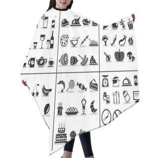Personality  Food And Drink Icons Set Hair Cutting Cape