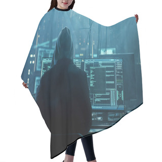 Personality  Dangerous Hooded Hacker Breaks Into Government Data Servers And  Hair Cutting Cape