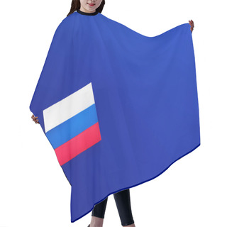 Personality  Top View Of Russian Flag On Blue Background  Hair Cutting Cape