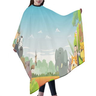 Personality  Wildlife African Animals Background Hair Cutting Cape