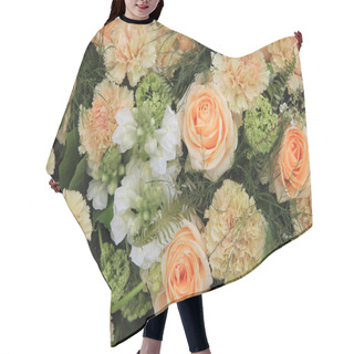 Personality  Carnations And Roses In Pale Orange Hair Cutting Cape