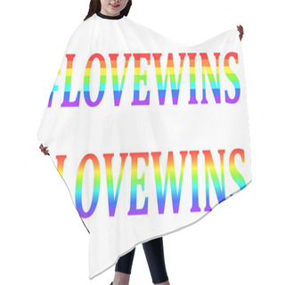 Personality  Lovewins Words In Rainbow Colors Hair Cutting Cape
