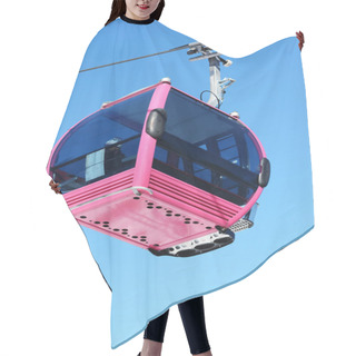 Personality  Pink Cable Car Cabin Over The Snow Mountain Peak Hair Cutting Cape