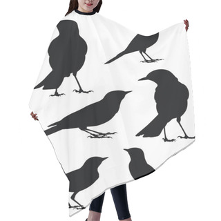 Personality  Birds Silhouette - 6 Different Vector Illustrations Hair Cutting Cape