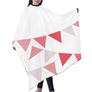 Personality  Red And White Flags On White Background Hair Cutting Cape