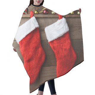 Personality  Two Christmas Stockings Hair Cutting Cape