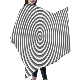 Personality  Black And White Hypnotic Circle Hair Cutting Cape