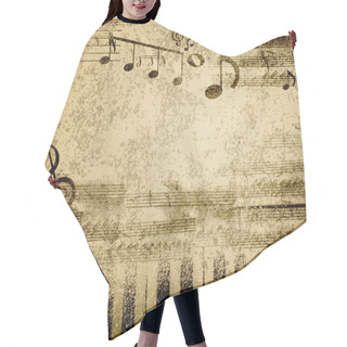 Personality  Music Notes Hair Cutting Cape