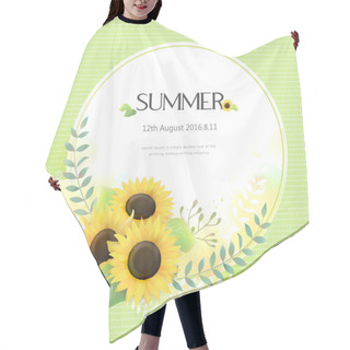 Personality  Sunflowers Greeting Card Template  Hair Cutting Cape