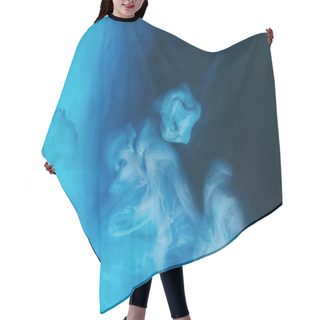 Personality  Full Frame Image Of Mixing Of Blue, Black And White Paints Splashes  In Water Hair Cutting Cape