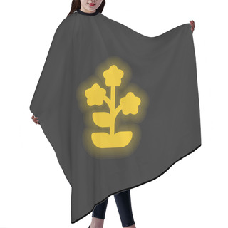 Personality  Alpine Forget Me Not Yellow Glowing Neon Icon Hair Cutting Cape