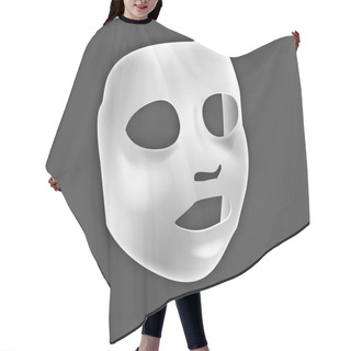 Personality  Facial White Sheet Cosmetic Cloth Face Mask. Realistic Vector. S Hair Cutting Cape