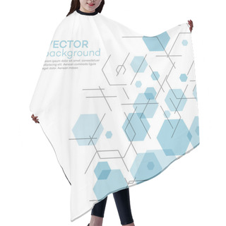 Personality  Abstract Background With Hexagons. Vector Illustration Hair Cutting Cape