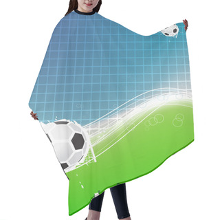 Personality  Football Background For Your Design. Players On Field, Soccer Ball Hair Cutting Cape