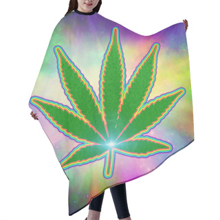 Personality  Marijuana Psychedelic, Colorful Modern Background Hair Cutting Cape