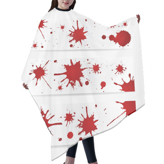 Personality  Colorful Bright Ink Splashes On White Background Hair Cutting Cape