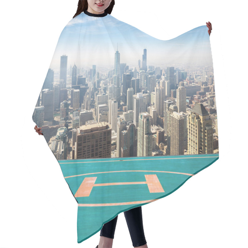 Personality  Chicago City And Skyscrapers Hair Cutting Cape