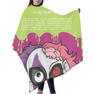 Personality  Background Or Poster Design With Halloween Themes Hair Cutting Cape