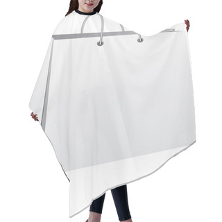 Personality  White Shopping Bag. Hair Cutting Cape