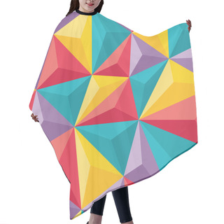 Personality  Abstract Seamless Background With Relief Triangles - Geometric Vector Pattern Hair Cutting Cape