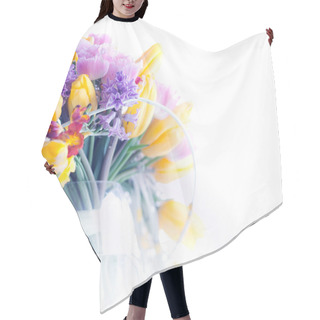 Personality  Beauty Border Frame - Art Colorful Flowers Background Hair Cutting Cape