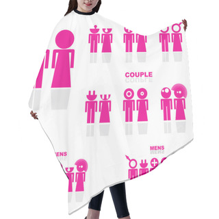 Personality  Pink Hair Cutting Cape