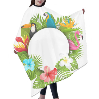 Personality  Summer Clean Card With Tropical Plants Hair Cutting Cape