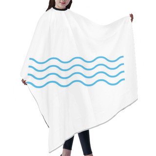 Personality  Wave Icon On White Background. Vector Illustrations. Flat Hair Cutting Cape