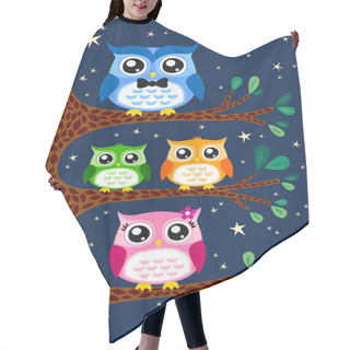 Personality  Family Owl Portrait Hair Cutting Cape