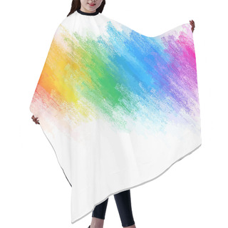 Personality  Rainbow Chalk Brush Strokes Background Hair Cutting Cape