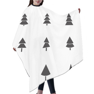 Personality  Christmas Trees Icons. Hair Cutting Cape