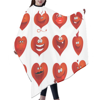 Personality  Hearts Symbols. Hair Cutting Cape