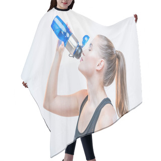 Personality  Woman Drinking Water Hair Cutting Cape