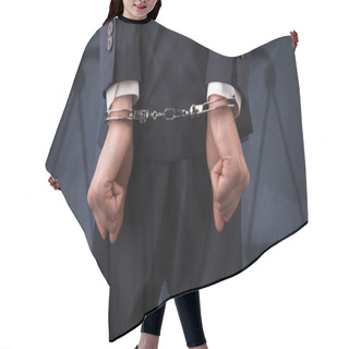 Personality  Arrested Man With Balance On The Background Hair Cutting Cape
