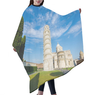 Personality  Famous Leaning Tower Of Pisa During Summer Day Hair Cutting Cape