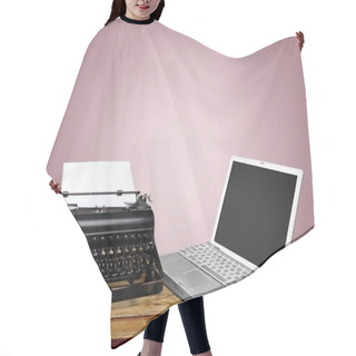 Personality  Modern Laptop And Typing Machine Hair Cutting Cape