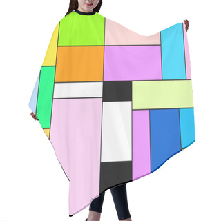 Personality  Abstract Rectangles Hair Cutting Cape
