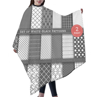 Personality  Big Set Of Black-white Pattern2 Hair Cutting Cape