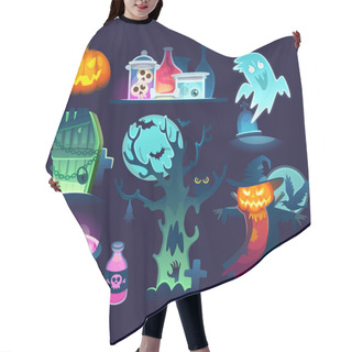 Personality  Halloween Decorations Illustrations Hair Cutting Cape