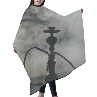 Personality  Black Hookah Stem And Hose In Grey Smoke Hair Cutting Cape