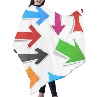 Personality  Color Arrows Sticker Set. Hair Cutting Cape