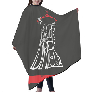 Personality  Silhouette Of  Little Black Dress Hair Cutting Cape